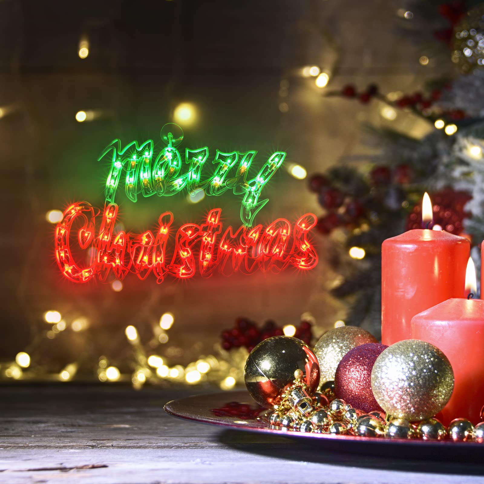 Amazon.com: JUSTPRO Christmas Window Silhouette Lights, Lighted